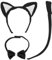 W WIDMANN MILANO Party Fashion - Set di costumi da gattino per bambini, cerchietto con orecchie, papillon, coda, gatto, gattopardo, animale, festa a tema, carnevale
