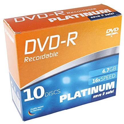 PLATINUM DVD-R 4,7GB 16x 10er Slimcase 102567
