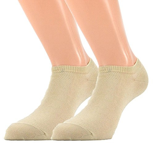 6 paia di mini calze pariscarpa in filo di scozia elasticizzato, beige 41/43