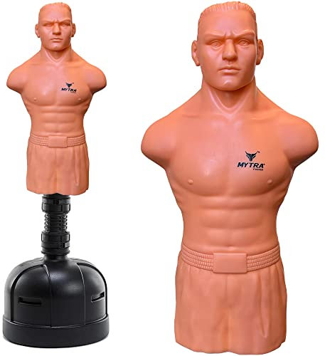 Mytra Fusion Big Bob Dummy XL Pedestal Boxing Bag Martial Arts Focus Punching Dummy Free Standing Punching Target Boxing Bob Dummy MMA Training Target Freestanding Punch Bag Strike Bag Training Punchi