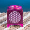 Aromalampe Blume des Lebens Speckstein violett 7,5 x 7,5 x 10 cm, Esoterik