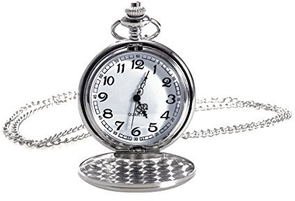 Reloj de Bolsillo Vintage, Reloj de Cuarzo Unisex Reloj de Bolsillo mecánico con Cadena de Collar para Hombres Mujeres ()