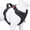 PHOEPET 2 Anti-Zieh-Hundegeschirr für kleine Hunde, reflektierend, verstellbar, mit Clip an der Vorderseite, Weste mit Griff, 2 Metallringe, 3 Schnallen, einfach an- und auszuziehen, Größe XS, Schwarz