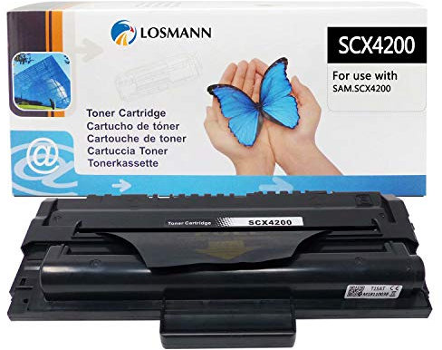 LOSMANN 1x Toner Kompatibel für Samsung Laserdrucker SCX-D4200A / ELS für Samsung SCX-4200 SCX-4200D3 SCX-4200F SCX-4200R, SCX-4200 D3 SCX-4200 F SCX-4200 R ( Schwarz 3.000 Seiten Black )