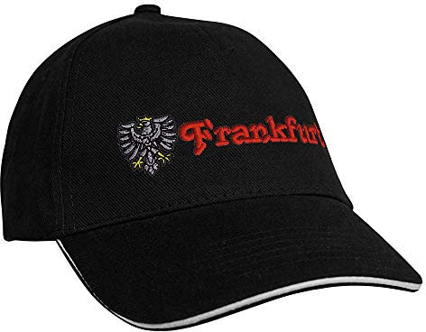 Baseballcap mit Einstickung Adler Frankfurt 68261 Farbe schwarz