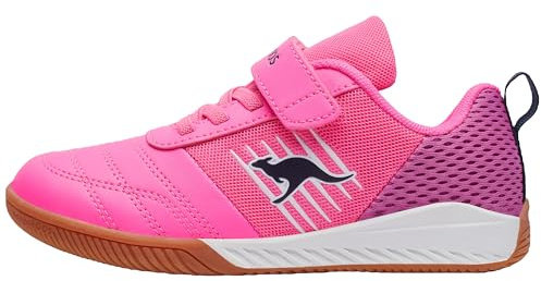 KangaROOS K5-super Court Ev, Sneaker Unisex Kinder, Neon Pink Fuchsia 6211, 28 EU