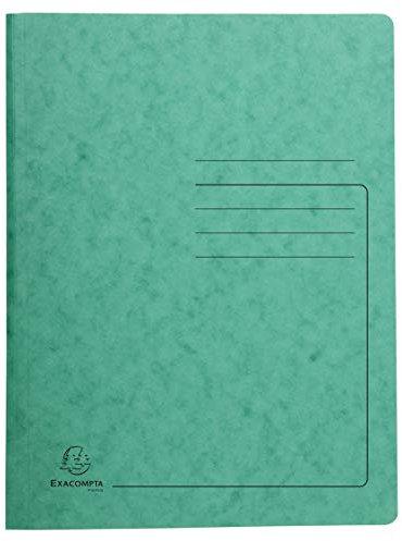 Exacompta 240223E Spiralhefter aus extra starkem Colorspan-Karton für DIN A4 24 x 32cm bedruckt bis zu 300 Blatt grün Hefter ideal für Büro und Schule