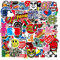 Yzwuyou 101pcs Skateboard Stickers Pack Non-Repeat Cool Sticker Pack Waterproof Reusable Vinyl Brand Stickers for Adults Teens Boys Graffiti Cars Guitar Travel Luggage Helme Furniture Bike Laptop