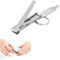 Omabeta Coupe-Ongles Portable en Acier Inoxydable, économie de Travail Pratique, Coupe-Ongles Pliable, fichier de Coupe-Ongles avec Porte-clés Grand