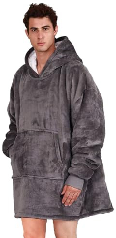 EAHOME Oversized Hoodie Women Sweatshirt Blanket XL | One Size Fits All Adult Women and Men, Sherpa & Fleece, Cosy Warm for Lounging, Camping or as a Gift