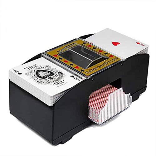 Kavolet Automatischer Kartenmischer mit 2 Brücken, Sortiermaschine, automatischer Spielkartenspender, Mischspiele für Reisen, Weihnachtsfeier, Typ 1