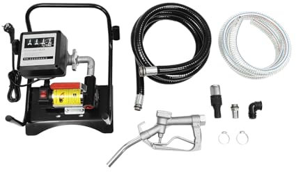 40 l/min, 375 W, pompa di aspirazione dell'olio, 220 V, pompa diesel autoadescante per olio e diesel, con 2 tubi, altezza massima di consegna 10 m