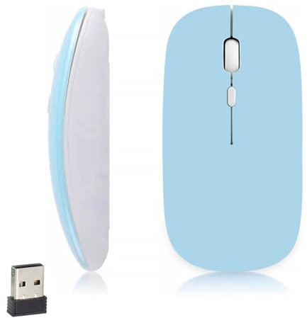 iSTYLE Mouse Bluetooth Wireless, Tracciamento Ottico 1600 DPI, 3 Pulsanti, Bluetooth 5.2, Mini Mouse Silenziosi Compatibili per Mac, PC, Macbook, iPad, Android, iOS, Windows (richiede batteria AA)