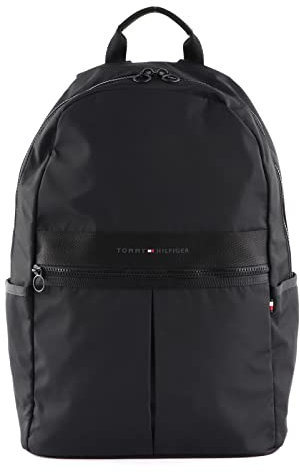 Tommy Hilfiger Herren TH Horizon Backpack AM0AM10266 Rucksäcke, Schwarz (Black)