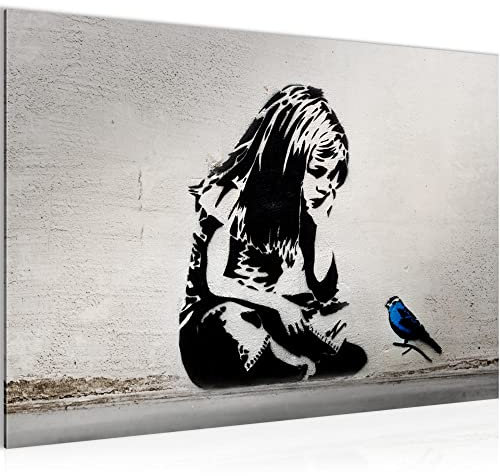 Runa Art Bild Dream Big Modern Wandbilder Loft Wohnzimmer 1 Teilig - Made In Germany - Street Art Schwarz Weiss Flur 040615c