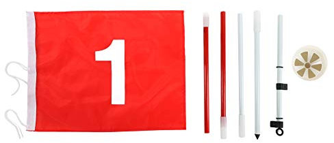 Golf Flagstick kit, Mini Numbered Flagsticks Portable Yard Putting Green Flag Golf Hole Cup And Flag Set Removable Flagpole Accessories 5-section Design with Connectors for Golfer Gifts Training