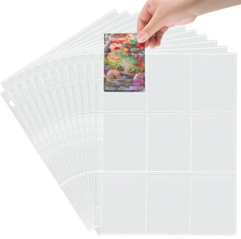 Moocuca 900 Pockets Leere Sammelalbum, 50 Seiten Mit 18-Pocket Taschen, Sammelkarten Folien Auf Beiden Seiten, Leere Sammelmappe Für Ringbücher