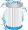KESSER Poolsauger Ersatzfilter, Farbe:Weiß, Größe:Ersatzfilter für bis zu 15 m³ (15000 Liter)