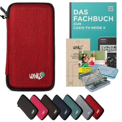 CALCUSO Zubehör Streberpaket Rot kompatibel für Taschenrechner Casio FX-991DE X