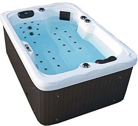 Outdoor Whirlpool Hot Tub Luzern Farbe weiß 195x135 cm mit 41 Massage Düsen Heizung Ozon Desinfektion LED Beleuchtung für 2 Personen für Garten Terrasse Außen günstig