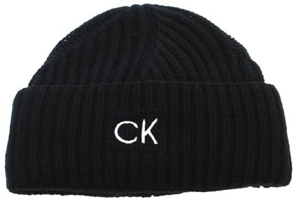 Calvin Klein Elevated Wool Beanie XL CK Black