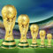 AMMICCO Trophée d'or de Football Trophée de Coupe du Monde Réplique de Coupe du Monde Collection de Souvenirs de Décorations pour Maison Bureau Cadeaux pour Fans (13cm)