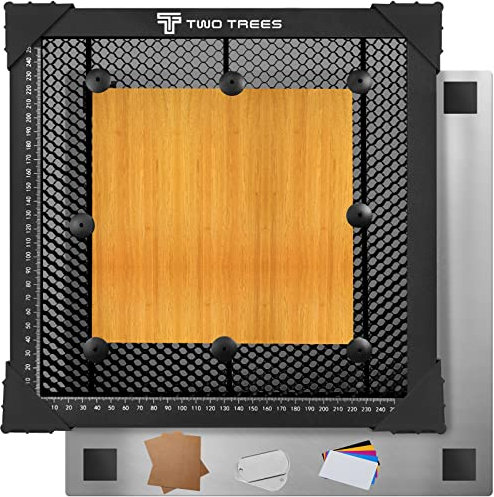 Laser Wabentisch, 300x300x22mm Laser Honeycomb Arbeitstisch für CO2 Laser Graviermaschine, Honeycomb Table mit Aluminiumplatte Und Gravurmaterialien (Verfügbare Größe 250 x 250 mm)