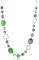 Bulinlin Damen Lange Perlenkette Statement Boho Silber Metallkette Hochzeitstag Modeschmuck Geschenke Pullover Halskette für Frauen (23-Jade Green)