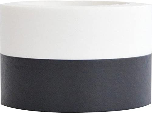 Vepoty Washi Tape Set 2 Stück Selbstklebendes Masking Tape Weiß Schwarz Dekorative Bänder für DIY Journal Craft Wrapping Scrapbook