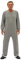 FERRUCCI COMFORT Schlafanzug Pflege-Overall Serenità Langarm 1 Reißverschluss hinten Sommer, Männlich Grau, XL