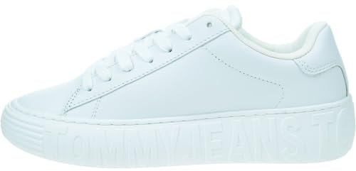 Tommy Jeans Zapatillas para Mujer Sneaker con Suela Cupsole, Blanco (White), 36