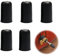 Cello Endpin Tip Cap Protector, Cello Endstift, Cello End Pin Tipp Verschleißschutz, Cello Endpin Stopper, Cello Gummispitze, Rutschfeste Cap für Cello-Endstift Instrument Zubehör, Schwarz, 5 Stück