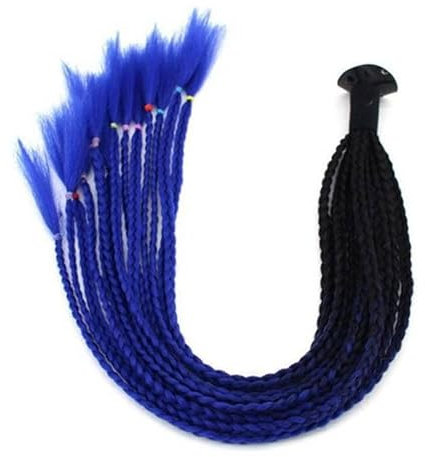 Surakey Motorradhelm Zöpfe,Abnehmbarer Motorradhelm Pferdeschwanz Motorräder Helm Dekorieren Zöpfe Gradient Rampe Helm Pferdeschwanz Helm Haar mit Saugnapf Haarschmuck für Motorrad Fahrrad