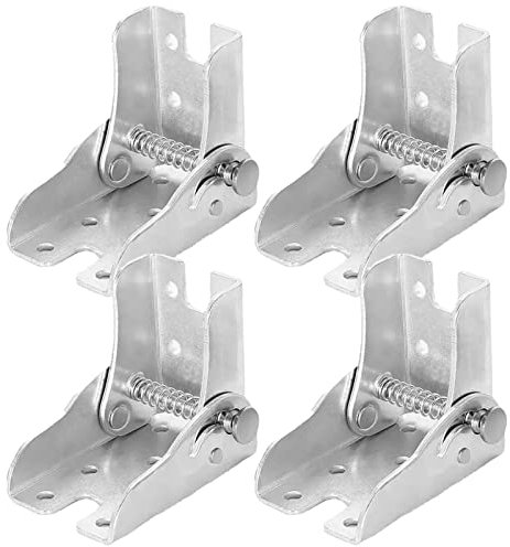 Cerniera Pieghevole autobloccante a 90 Gradi | Cerniere Pieghevoli autobloccanti | Staffa Pieghevole per Gambe del Tavolo | Cerniera di bloccaggio Nascosta per Gambe mobili, 4 Pezzi