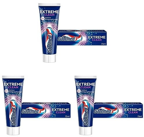 Odol-med3 Extreme Clean Tiefenreinigung* Zahnpasta, 75ml (Packung mit 3)