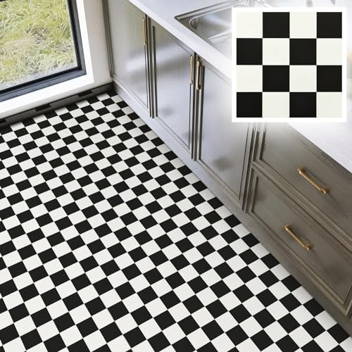 Irisroom Vinylboden Selbstklebend PVC Bodenbelag Selbstklebend Fliesen, Vinyl Bodenaufkleber Wasserdicht für Bad Flur Schlafzimmer Wohnzimmer, 30cm x 30cm x 1,0 mm 18 Fliesen(1.62㎡)