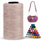 LEREATI Hilo Macrame 1mm x 230m Poliéster Cuerda Macrame 1mm Cuerda Manualidades, Hilos Macrame para Hacer Pulseras Ganchillo Bolsa Sombrero Abalorios Bisuteria Regalo para Tejedor (Camel)