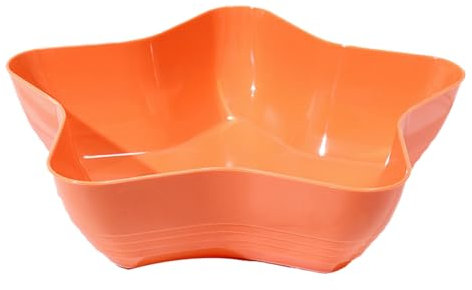 PAPABA Plato de Fruta Moderno, diseño de Estrella de Cinco Puntas, Gran Capacidad, plástico de Calidad alimentaria, Bandeja Multiusos para Aperitivos, Suministros de Cocina fáciles de Limpiar Nara