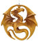 Fantasy Weihnachtsschmuck Drachen Medaille von Anne Stokes, 12,5 cm, Geschenkbox, Weihnachtskugel, Fantasy, Gothic, Deko