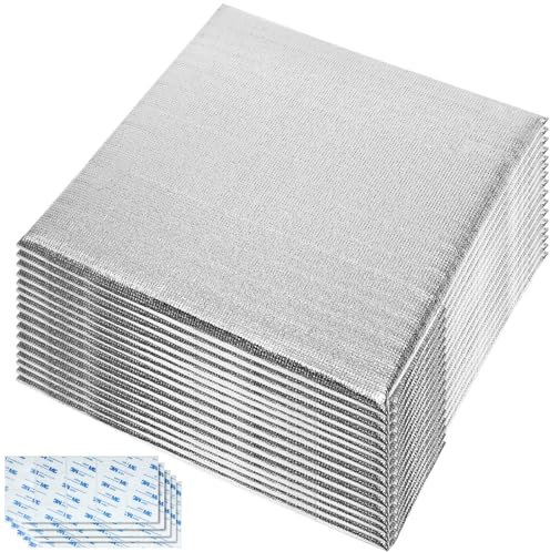 BOOROH Kit di isolamento per porte del garage, adatto a 45 x 20 cm, 16 pannelli isolanti per porte del garage, 52,1 x 137,2 cm, barriera radiante al calore con 100 nastri adesivi per garage, soffitta,