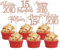 30 Stück Vintage 2010 Tortendeko Glitzer Happy 15th Fifteen Awesome Since 2010 Cupcake Toppers 15 Fabulous Kuchen Deko für 15. Geburtstag Hochzeitstag Party Kuchen Dekorationen Rosegold