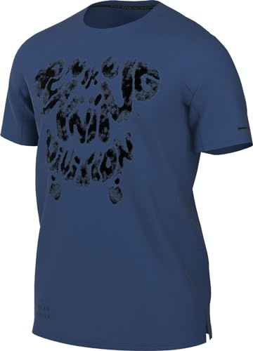 NIKE Herren M Nk Df Rise 365 Run Div Ss, Court Blue/Black/Refblk, FN3389-476, L