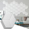 Art3d Lot de 33 panneaux muraux 3D pour décoration murale intérieure, panneaux muraux texturés pour jeux, salon, chambre à coucher, fond mural, TV, 30,5 x 30,5 cm, blanc