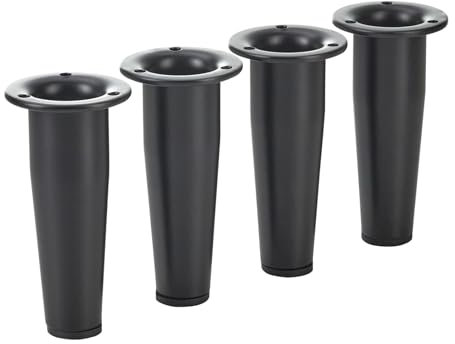 SOTECH 4 Stück Möbelfüße Fox-TROT Höhe 100 mm schwarz matt Stellfüße verstellbar um max. 12 mm Bettfüße