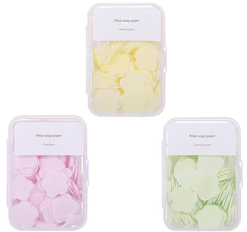 Iensen 300pcs Portable Hand Washing Soap Sheets, Scented Mini Soap Sheets, Disposable Soluble Soap for Outdoor Travel, Camping, Hiking (Mix)