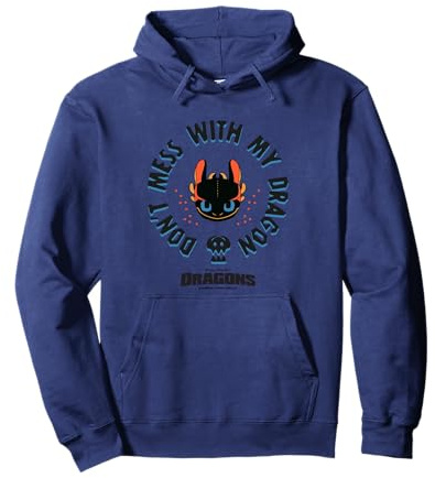 How to Train Your Dragon Don't Mess With My Dragon Text Logo Pullover Hoodie