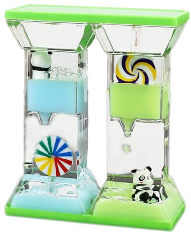 Minuteur Sensoriel Liquide - Sablier de Mouvement Lampe à Lave Colorée, Jouets Sensoriel Fidget Toy - Décoration de Bureau pour Relaxation, Soulage Stress et Anxiété, Autisme, TDAH (Vert)