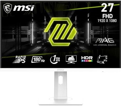 MSI MAG 274PFW Gaming Monitor, Computer Monitor 68.6 cm (27'') 1920 x 1080 pixels Full HD White