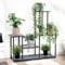 DanDiBo Blumentreppe Indoor Metall Schwarz 4 Ebenen 96579 Blumenständer Modern Pflanzentreppe Design Pflanzenregal