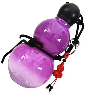 Botella de Agua de Calabaza,Botella de Agua de 700 Ml,Botella de Agua de Calabaza de Inspiración Retro China Wukong para Gimnasio de Viaje (PURPLE)